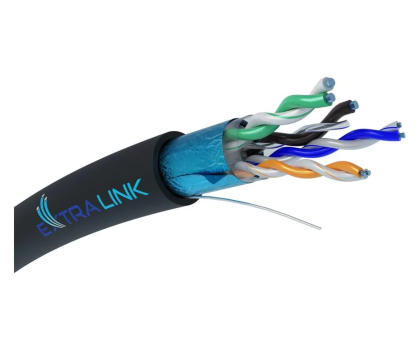 Kabel komputerowy ExtraLink CAT5E FTP (F/UTP) Zewnętrzny żelowany Kabel sieciowy 305M
